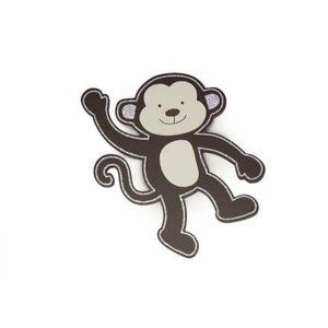 BABIES"R"US BROWN WOODEN MONKEY NURSERY WALL DECOR
